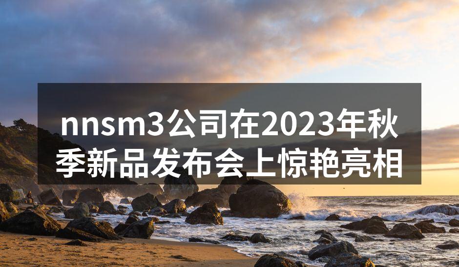 nnsm3公司在2023年秋季新品发布会